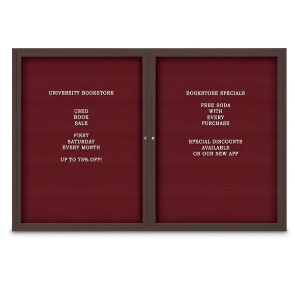 Letterboard, Burgundy/Bronze